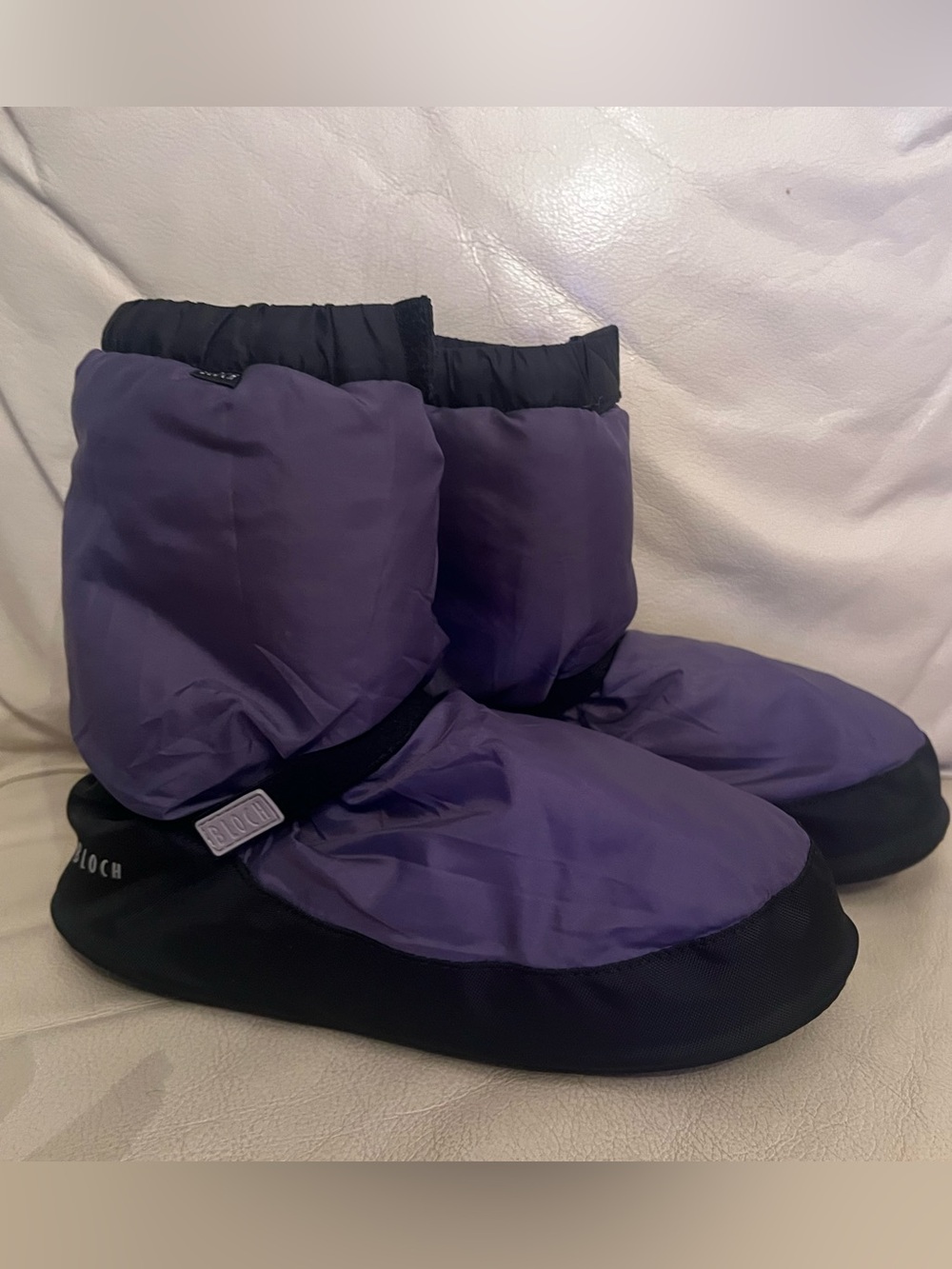 Bloch Adult small purple dance warm up booties